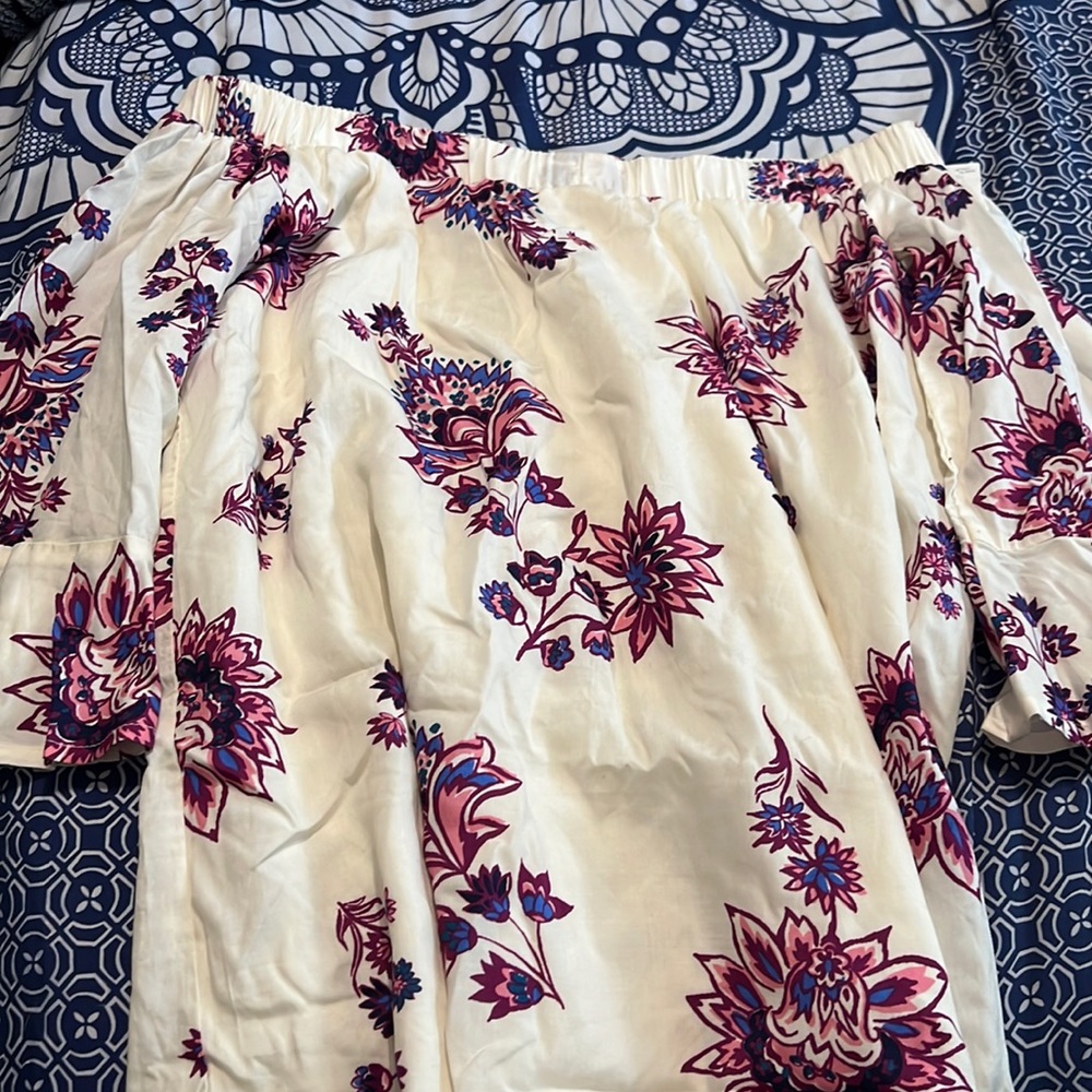 Old Navy Off the Shoulder Dress with Flowers